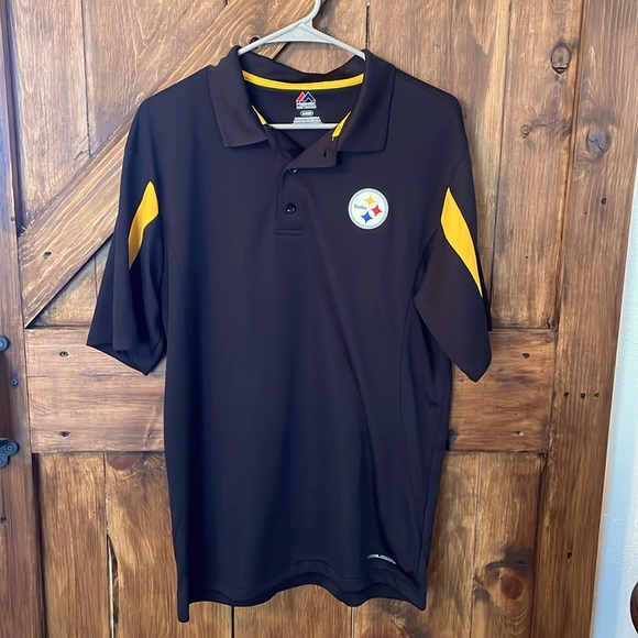 Pittsburgh Steelers Men’s Polo Majestic Medium - Picture 1 of 6